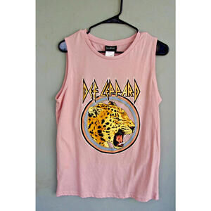 NWT Def Leppard Pink Tank Top